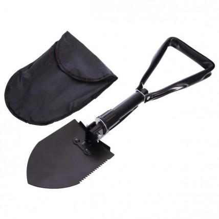 Лопата туристична багатофункціональна Shovel 009, міні лопата для кемпінгу, саперна лопата. Колір: чорний Лопата туристична багатофункціональна Shovel 009, міні лопата для кемпінгу, саперна лопата. Колір: чорний
