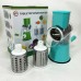 Овочерізка мультислайсер Tabletop Drum Grater Kitchen Master Терка для овочів та фруктів 3 насадки. Колір: блакитний Овочерізка мультислайсер Tabletop Drum Grater Kitchen Master Терка для овочів та фруктів 3 насадки. Колір: блакитний