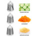 Овочерізка мультислайсер Tabletop Drum Grater Kitchen Master Терка для овочів та фруктів 3 насадки. Колір: білий Овочерізка мультислайсер Tabletop Drum Grater Kitchen Master Терка для овочів та фруктів 3 насадки. Колір: білий