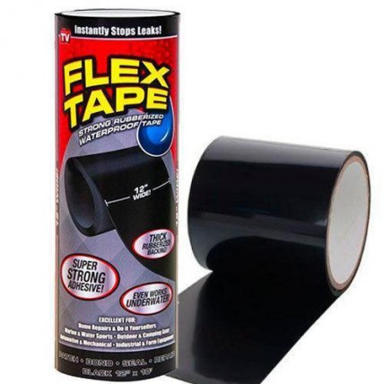 Водонепроникна ізоляційна надміцна скотч-стрічка Flex Tape 30 см Водонепроникна ізоляційна надміцна скотч-стрічка Flex Tape 30 см