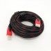 Кабель HDMI - HDMI 10m посилений в обмотці 10м шнур Кабель HDMI - HDMI 10m посилений в обмотці 10м шнур