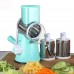 Овочерізка мультислайсер Tabletop Drum Grater Kitchen Master Терка для овочів та фруктів 3 насадки. Колір: блакитний Овочерізка мультислайсер Tabletop Drum Grater Kitchen Master Терка для овочів та фруктів 3 насадки. Колір: блакитний