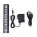Розгалужувач USB HUB на 10 портів з активною зарядкою 220V. Колір чорний Розгалужувач USB HUB на 10 портів з активною зарядкою 220V. Колір чорний
