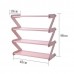 Полиця для взуття органайзер компактний стійка складана Shoe Rack YH 8802 зберігання речей та взуття 4 полиці. Колір: рожевий Полиця для взуття органайзер компактний стійка складана Shoe Rack YH 8802 зберігання речей та взуття 4 полиці. Колір: рожевий