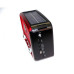 Радіоприймач Golon RX-455S USB/акумулятор сонячна панель. Червоний з чорним