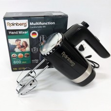 Міксер ручний Rainberg RB-2216 (5 швидкостей, 2 насадки та підставка) 600W, потужний міксер блендер ручний Міксер ручний Rainberg RB-2216 (5 швидкостей, 2 насадки та підставка) 600W, потужний міксер блендер ручний