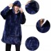 Толстовка плед з капюшоном і рукавами Huggle Hoodie оверсайз. Колір: синій Толстовка плед з капюшоном і рукавами Huggle Hoodie оверсайз. Колір: синій
