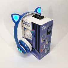 Бездротові навушники з котячими вушками та RGB підсвічуванням Cat VZV 23M. Колір: синій Бездротові навушники з котячими вушками та RGB підсвічуванням Cat VZV 23M. Колір: синій
