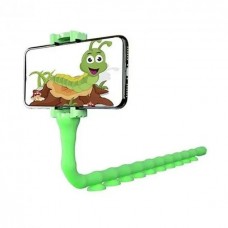 Гнучкий тримач для телефону з універсальними присосками Cute Worm Lazy Holder. Колір: зелений Гнучкий тримач для телефону з універсальними присосками Cute Worm Lazy Holder. Колір: зелений