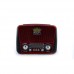 Радіоприймач Golon RX-455S USB/акумулятор сонячна панель. Червоний з чорним