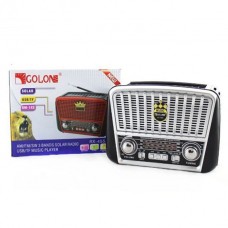 Радіоприймач Golon RX-455S USB/акумулятор сонячна панель. Колір: сірий Радіоприймач Golon RX-455S USB/акумулятор сонячна панель. Колір: сірий