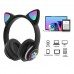 Бездротові навушники з котячими вушками та RGB підсвічуванням Cat VZV 23M. Колір: чорний Бездротові навушники з котячими вушками та RGB підсвічуванням Cat VZV 23M. Колір: чорний
