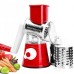 Овочерізка мультислайсер Tabletop Drum Grater Kitchen Master Терка для овочів та фруктів 3 насадки. Колір: червоний Овочерізка мультислайсер Tabletop Drum Grater Kitchen Master Терка для овочів та фруктів 3 насадки. Колір: червоний
