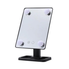 Настільне дзеркало для макіяжу Cosmetie mirror 360 Rotation Angel з підсвічуванням. Колір: чорний Настільне дзеркало для макіяжу Cosmetie mirror 360 Rotation Angel з підсвічуванням. Колір: чорний