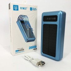Портативний зарядний пристрій на 20000mAh, Power Bank на сонячній батареї, для планшета. Колір: синій Портативний зарядний пристрій на 20000mAh, Power Bank на сонячній батареї, для планшета. Колір: синій