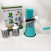 Овочерізка мультислайсер Tabletop Drum Grater Kitchen Master Терка для овочів та фруктів 3 насадки. Колір: блакитний Овочерізка мультислайсер Tabletop Drum Grater Kitchen Master Терка для овочів та фруктів 3 насадки. Колір: блакитний