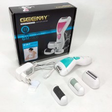 Епілятор Gemei GM-7006 4в1 - Професійний бездротовий епілятор бритва з насадками триммер + пемза. Колір: зелений Епілятор Gemei GM-7006 4в1 - Професійний бездротовий епілятор бритва з насадками триммер + пемза. Колір: зелений