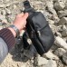 Сумка з натуральної шкіри, слінг чоловічий чорний, барсетка, крос боді Сумка з натуральної шкіри, слінг чоловічий чорний, барсетка, крос боді