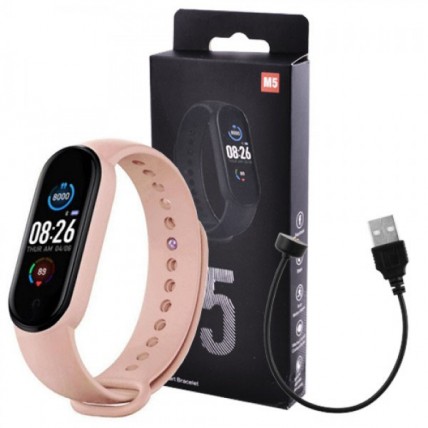 Смарт браслет M5 Smart Bracelet Фітнес трекер Watch Bluetooth. Колір рожевий Смарт браслет M5 Smart Bracelet Фітнес трекер Watch Bluetooth. Колір рожевий