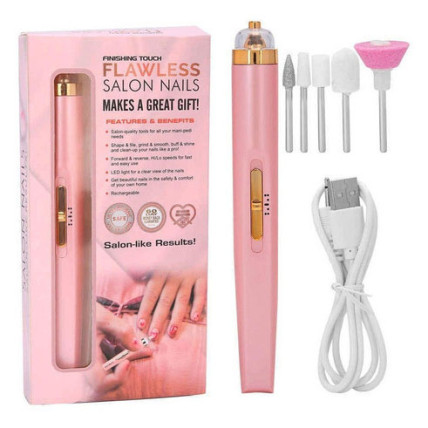 Фрезер для манікюру та педикюру Flawless Salon Nails, ручка фрезер для манікюру. Колір: рожевий Фрезер для манікюру та педикюру Flawless Salon Nails, ручка фрезер для манікюру. Колір: рожевий