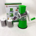 Овочерізка мультислайсер Tabletop Drum Grater Kitchen Master Терка для овочів та фруктів 3 насадки. Колір: зелений Овочерізка мультислайсер Tabletop Drum Grater Kitchen Master Терка для овочів та фруктів 3 насадки. Колір: зелений