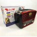 Радіоприймач Golon RX-455S USB/акумулятор сонячна панель. Червоний з чорним