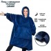 Толстовка плед з капюшоном і рукавами Huggle Hoodie оверсайз. Колір: синій Толстовка плед з капюшоном і рукавами Huggle Hoodie оверсайз. Колір: синій