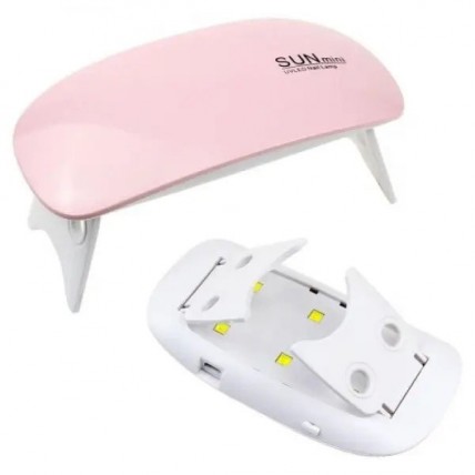 Лампа для сушіння гель лаків 6W LED UF SUN mini. Колір: рожевий Лампа для сушіння гель лаків 6W LED UF SUN mini. Колір: рожевий