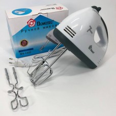 Міксер Domotec MS-1333 ручний з насадками для збивання та для тіста Міксер Domotec MS-1333 ручний з насадками для збивання та для тіста