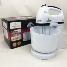 Міксер Crownberg CB-7320 ручний з підставкою та ємністю 2л 300 Вт на 7 швидкостей, кухонний тістоміс Міксер Crownberg CB-7320 ручний з підставкою та ємністю 2л 300 Вт на 7 швидкостей, кухонний тістоміс