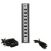Розгалужувач USB HUB на 10 портів з активною зарядкою 220V. Колір чорний Розгалужувач USB HUB на 10 портів з активною зарядкою 220V. Колір чорний