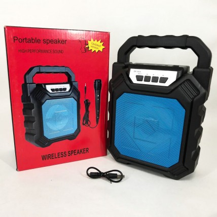 Бездротова портативна колонка Bluetooth YF-668BT. Колір: синій Бездротова портативна колонка Bluetooth YF-668BT. Колір: синій