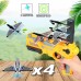 Дитячий іграшковий пістолет з літачками Air Battle катапульта з літаючими літаками (AB-1). Колір: жовтий Дитячий іграшковий пістолет з літачками Air Battle катапульта з літаючими літаками (AB-1). Колір: жовтий